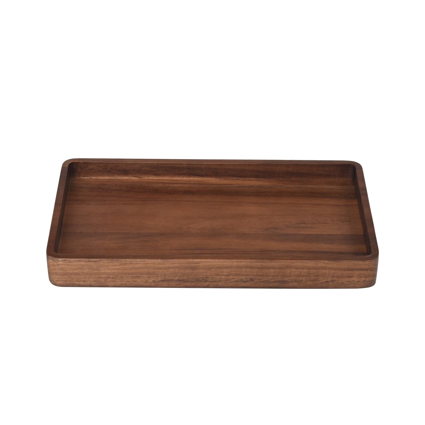 (3 Pack)  Acacia Wood Tray Organizer, Walnut