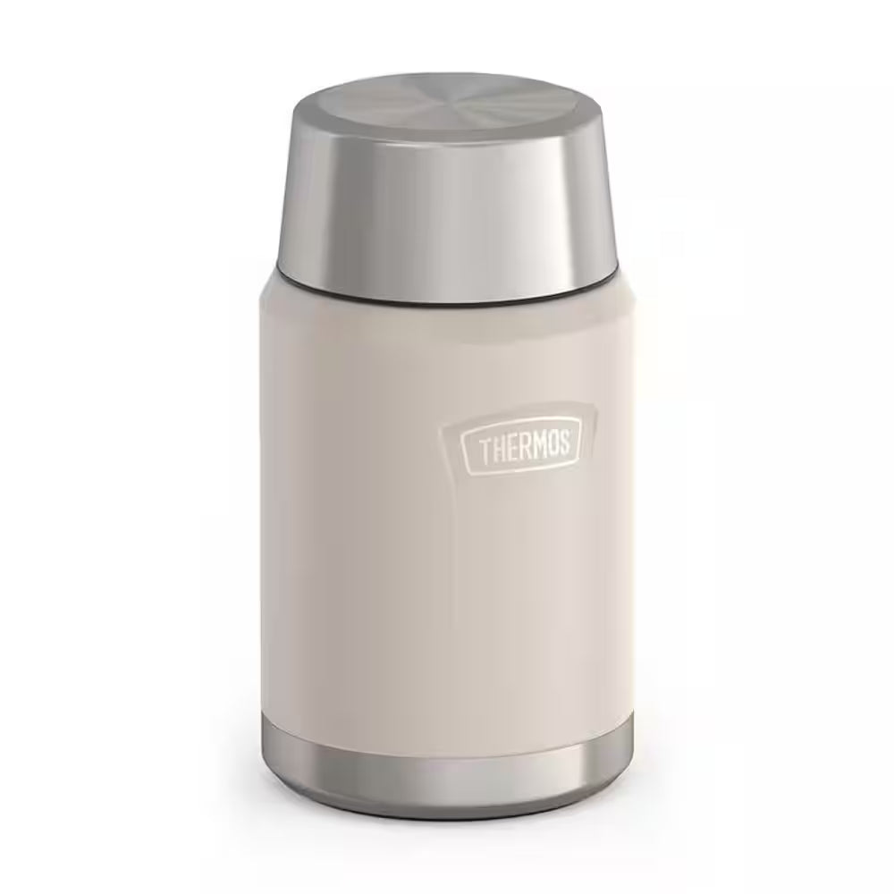 24 Oz. Sandstone Tanstainless Steel Food Jar W/Spoon