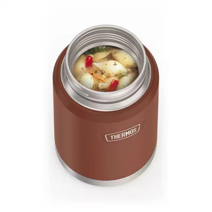24 Oz. Saddle Stainless Steel Food Jar with Spoon