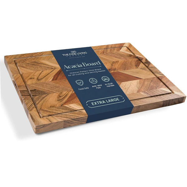 16x12 in Large Acacia Wood Butcher Block Board