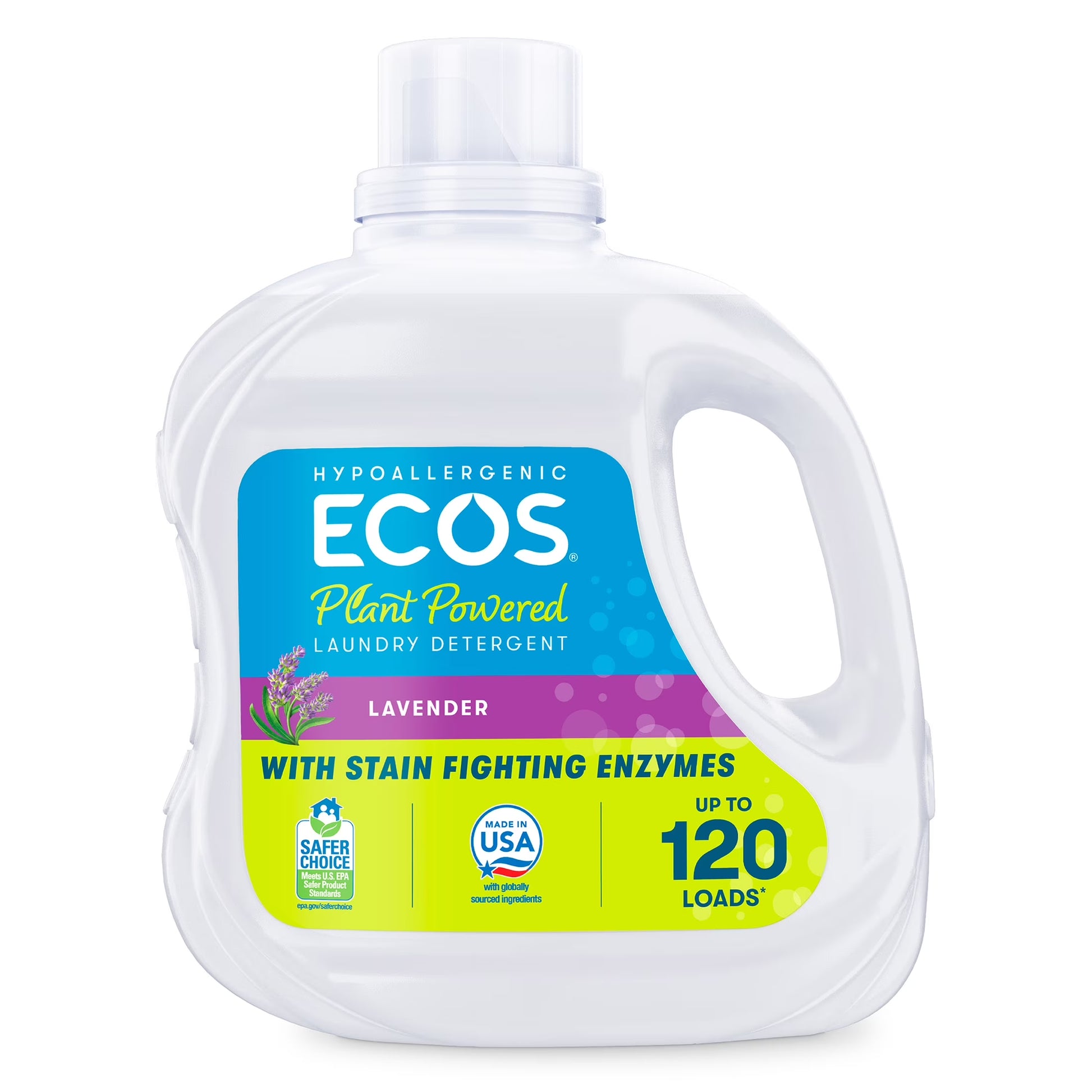 Hypoallergenic Liquid Laundry Detergent for Sensitive Skin, Lavender, 120 Loads, Laundry Soap, 110 Fl Oz