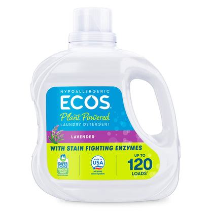 Hypoallergenic Liquid Laundry Detergent for Sensitive Skin, Lavender, 120 Loads, Laundry Soap, 110 Fl Oz