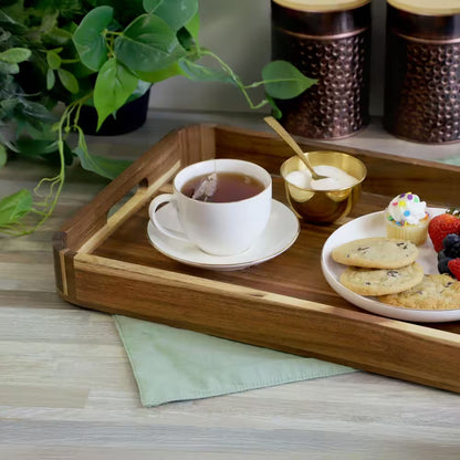 Acacia Wood 17.75 in X 12 in X 2 in Rectangle Serving Tray