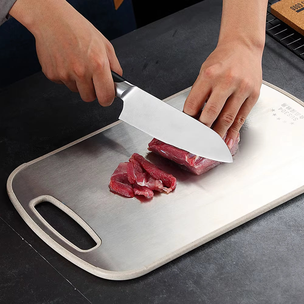 304 Stainless Steel Cutting Board Mildew-Proof Home Kitchen Food Supplement Panel Fruit Rolling Noodle Cutting Board Dough Board