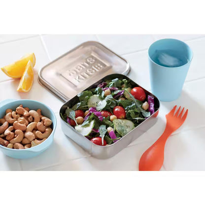 Bento Box Lunch and Condiment Containers Bundle for Kids and Adults, Stainless Steel, Set of 5