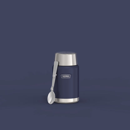 Stainless Steel Insulated Food Jar with Spoon, 24Oz, Mystical Navy