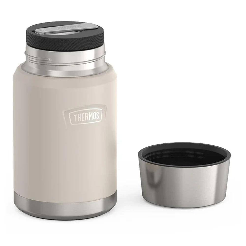 24 Oz. Sandstone Tanstainless Steel Food Jar W/Spoon