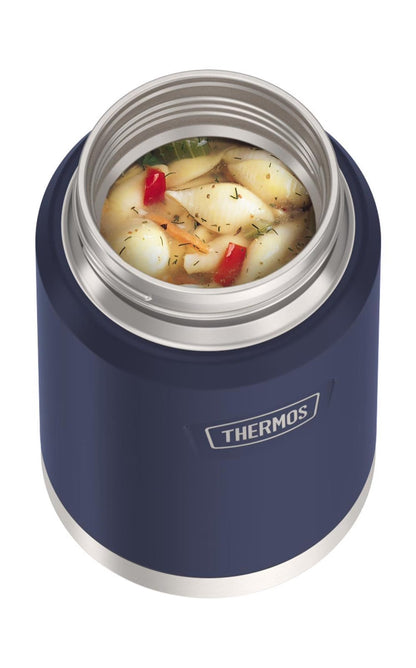 Stainless Steel Insulated Food Jar with Spoon, 24Oz, Mystical Navy
