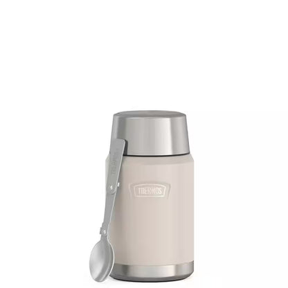 24 Oz. Sandstone Tanstainless Steel Food Jar W/Spoon
