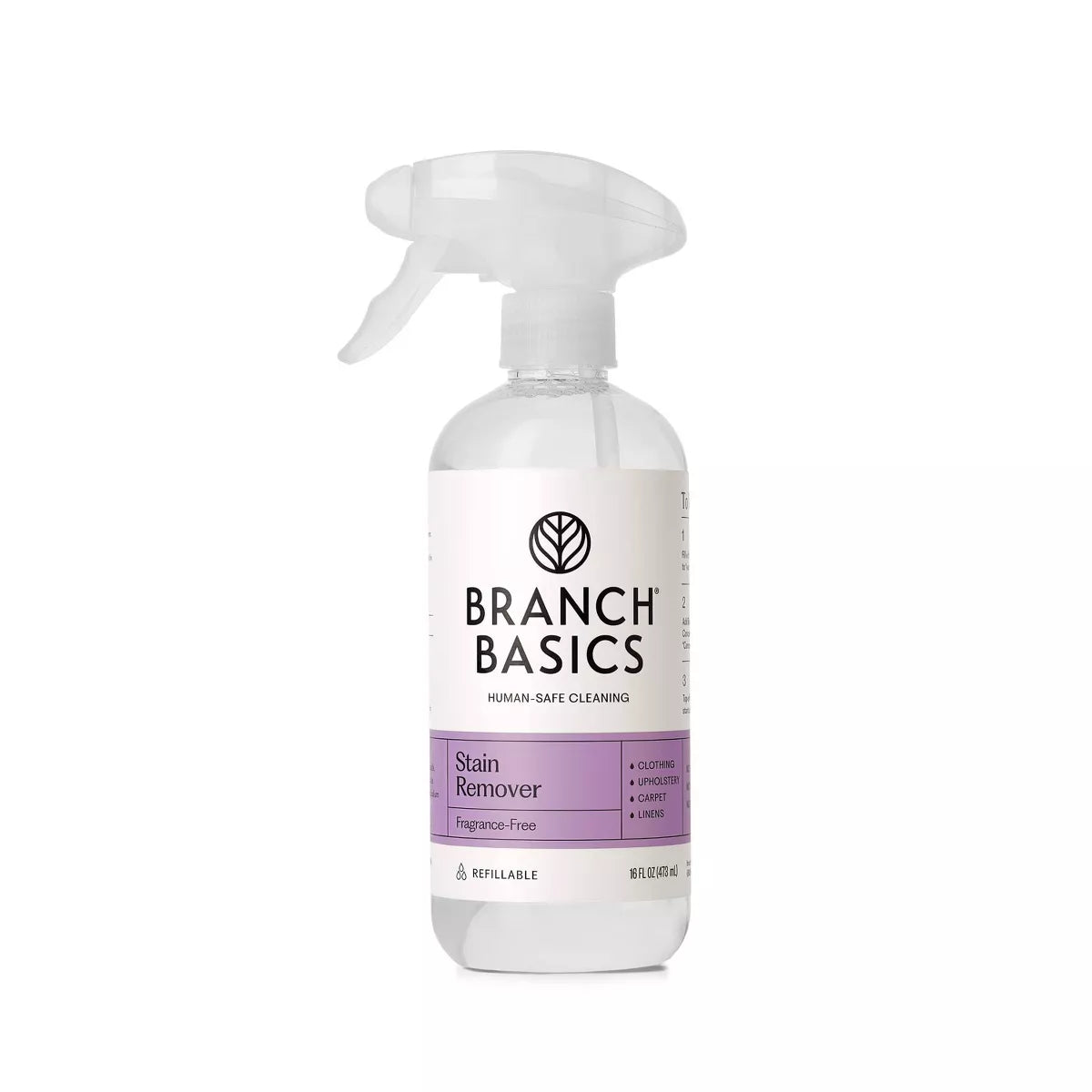 Branch Basics Fragrance-Free Stain Remover - 16 Fl Oz: Paraben-Free, Sulfate-Free, Multi-Surface Spray Bottle