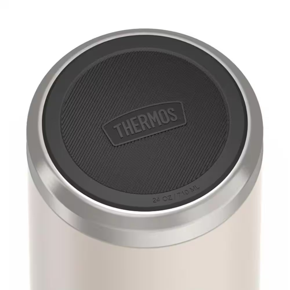 24 Oz. Sandstone Tanstainless Steel Food Jar W/Spoon