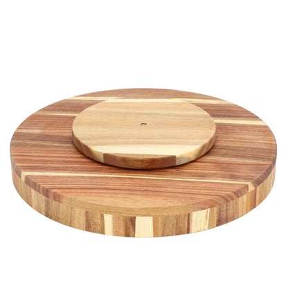 13 In. Acacia Wood Lazy Susan Tray