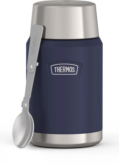 Stainless Steel Insulated Food Jar with Spoon, 24Oz, Mystical Navy