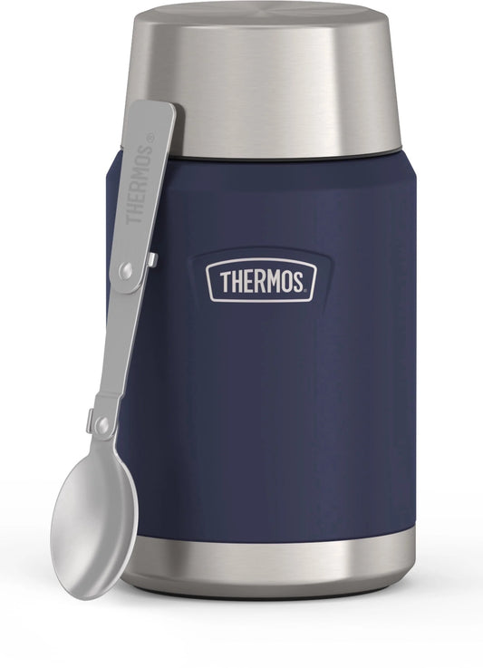 Stainless Steel Insulated Food Jar with Spoon, 24Oz, Mystical Navy