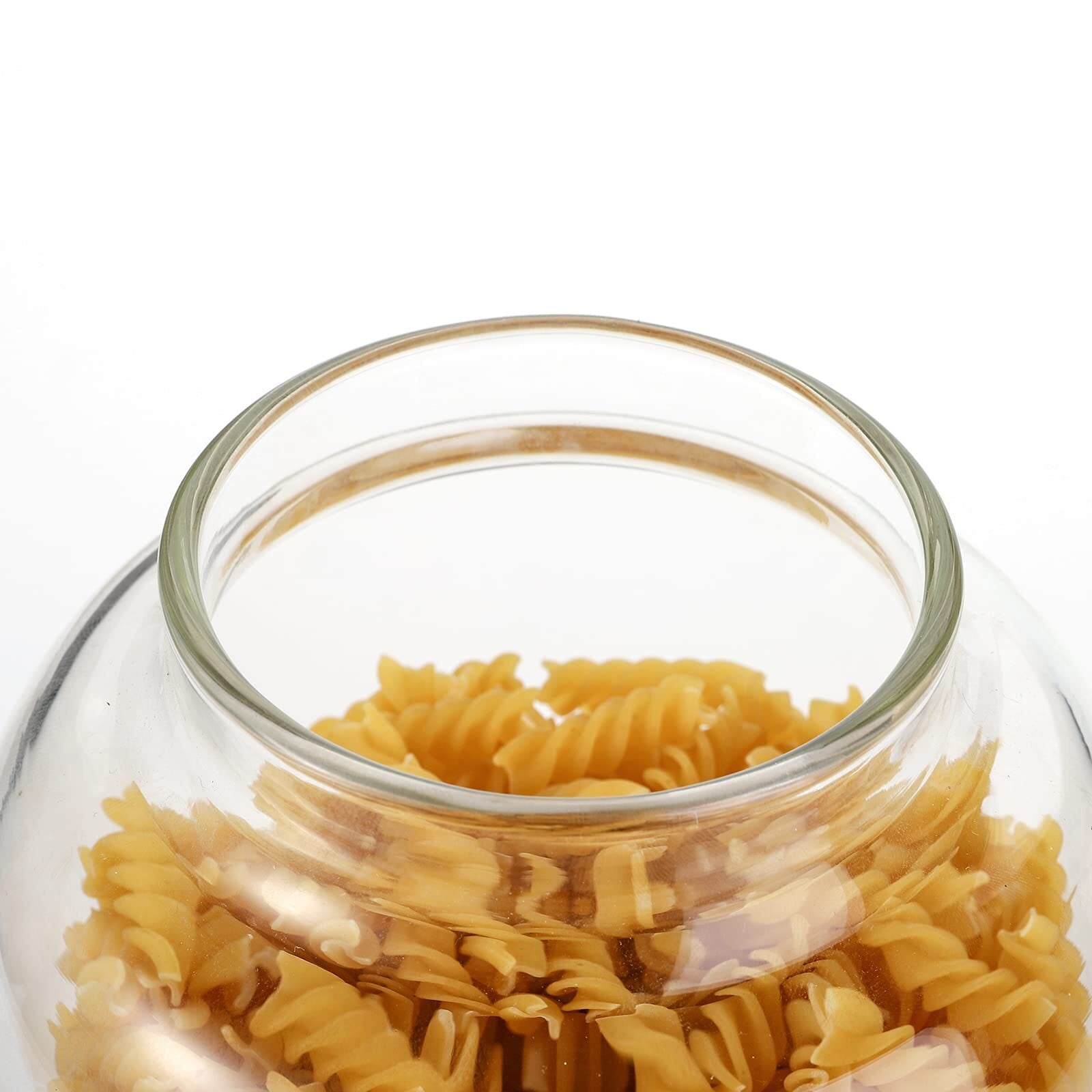 2 Pack Large Glass Food Storage Jar with Airtight Wooden Lid 66 FL Oz(1950Ml)