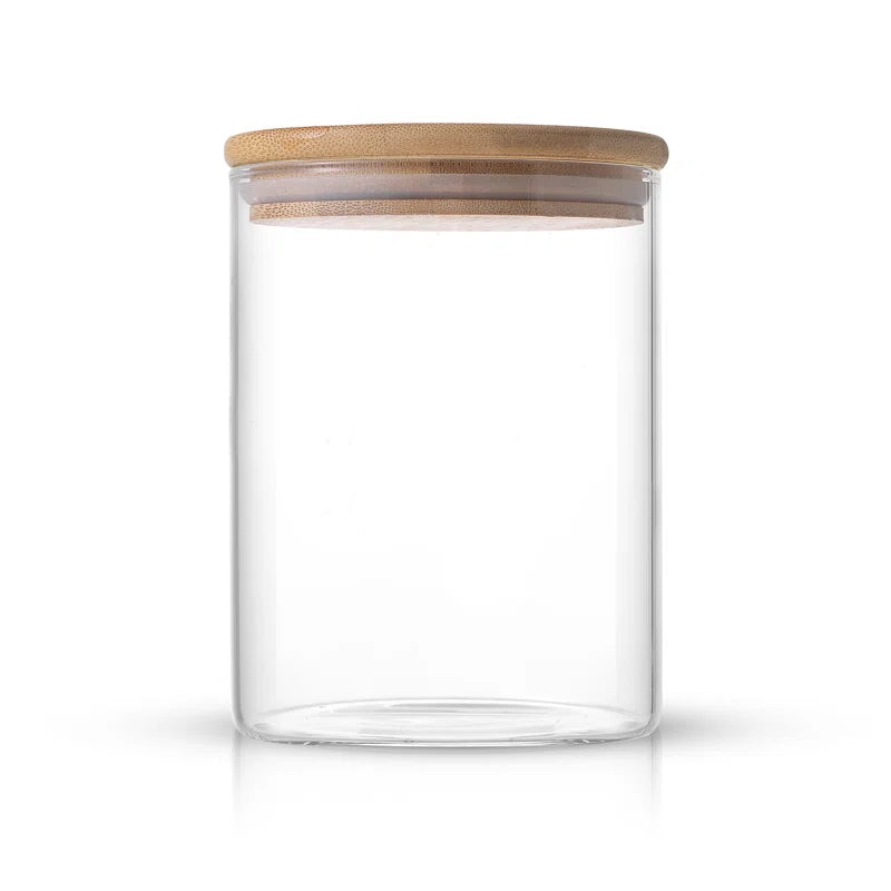 6-Piece Glass Storage Jars with Airtight Lids