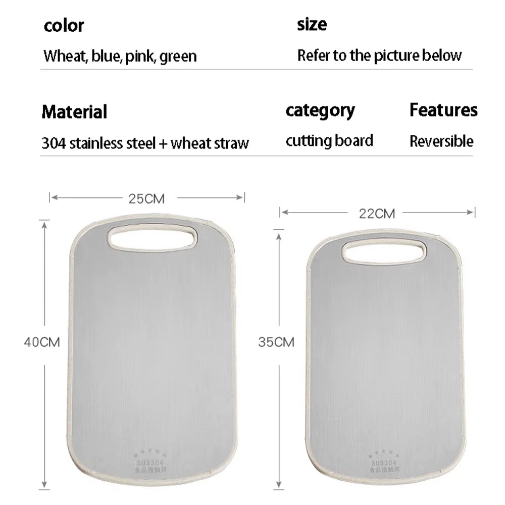 304 Stainless Steel Cutting Board Mildew-Proof Home Kitchen Food Supplement Panel Fruit Rolling Noodle Cutting Board Dough Board