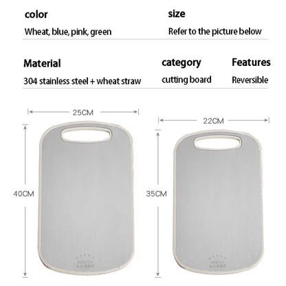 304 Stainless Steel Cutting Board Mildew-Proof Home Kitchen Food Supplement Panel Fruit Rolling Noodle Cutting Board Dough Board