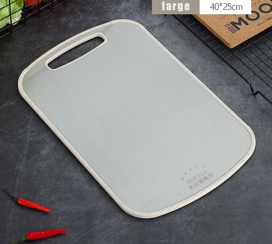 304 Stainless Steel Cutting Board Mildew-Proof Home Kitchen Food Supplement Panel Fruit Rolling Noodle Cutting Board Dough Board